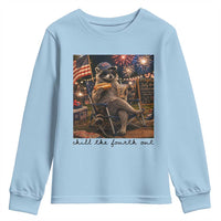 4th of July Raccoon Youth Sweatshirt Chill The Fourth Out