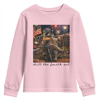 4th of July Raccoon Youth Sweatshirt Chill The Fourth Out