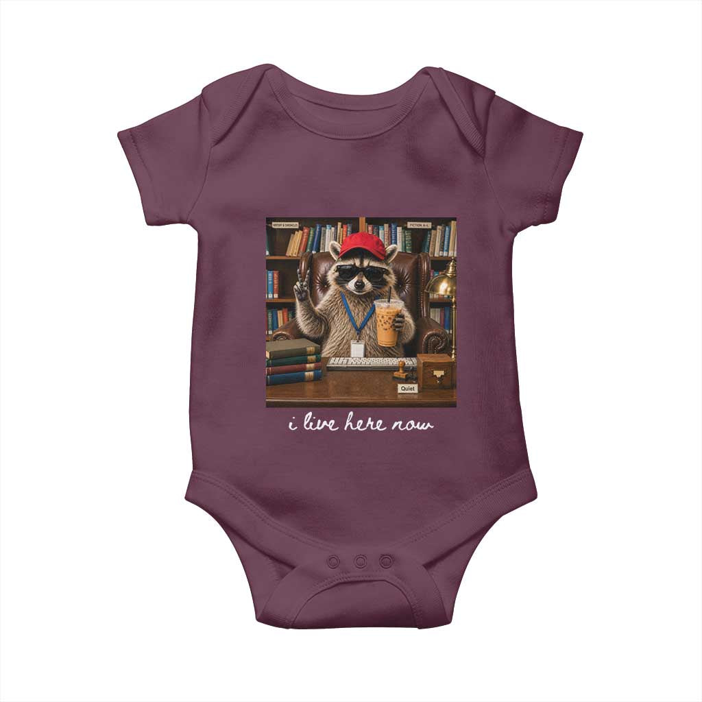School Librarian Baby Onesie I Live Here Now Back to School