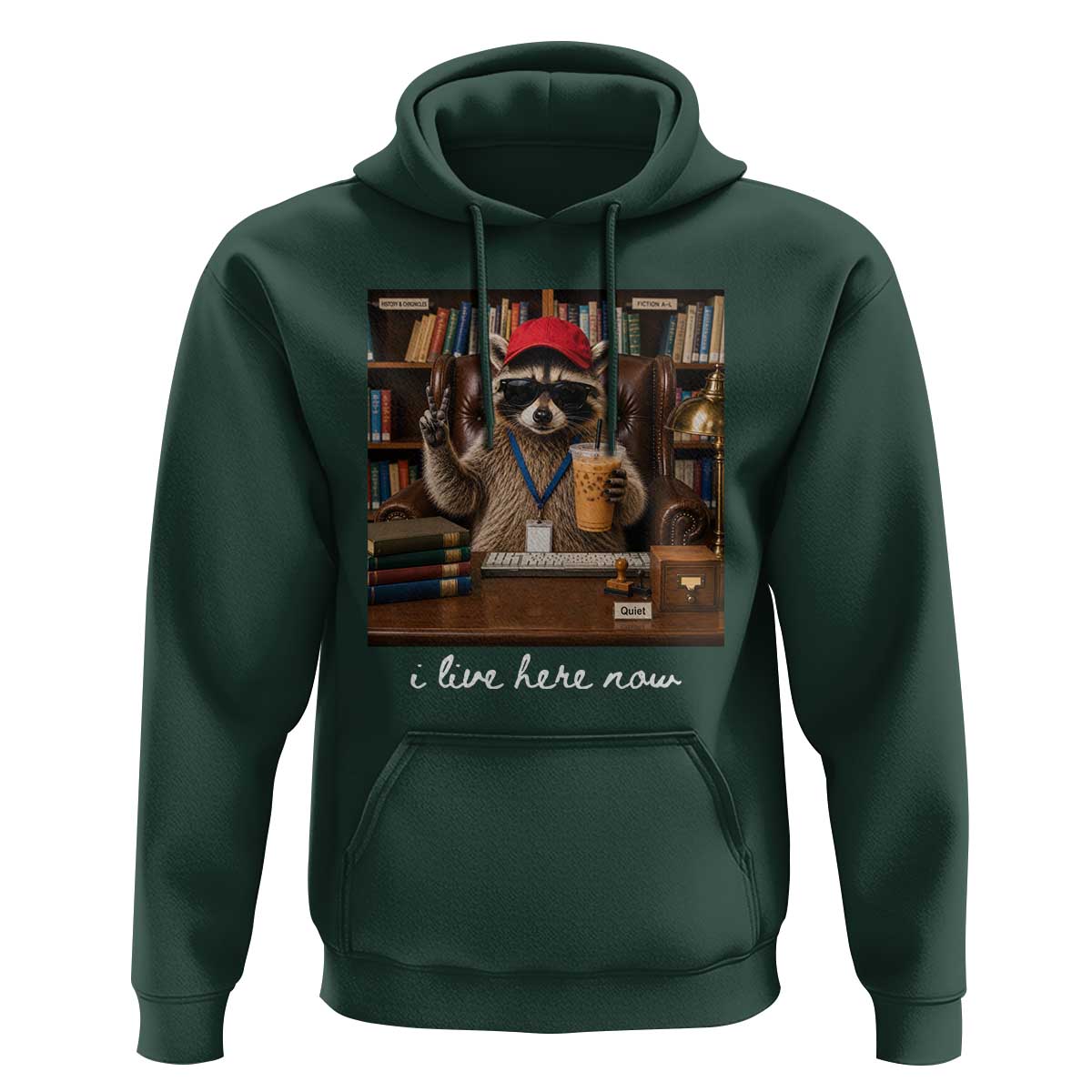 School Librarian Hoodie I Live Here Now Back to School