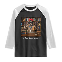 School Librarian Raglan Shirt I Live Here Now Back to School