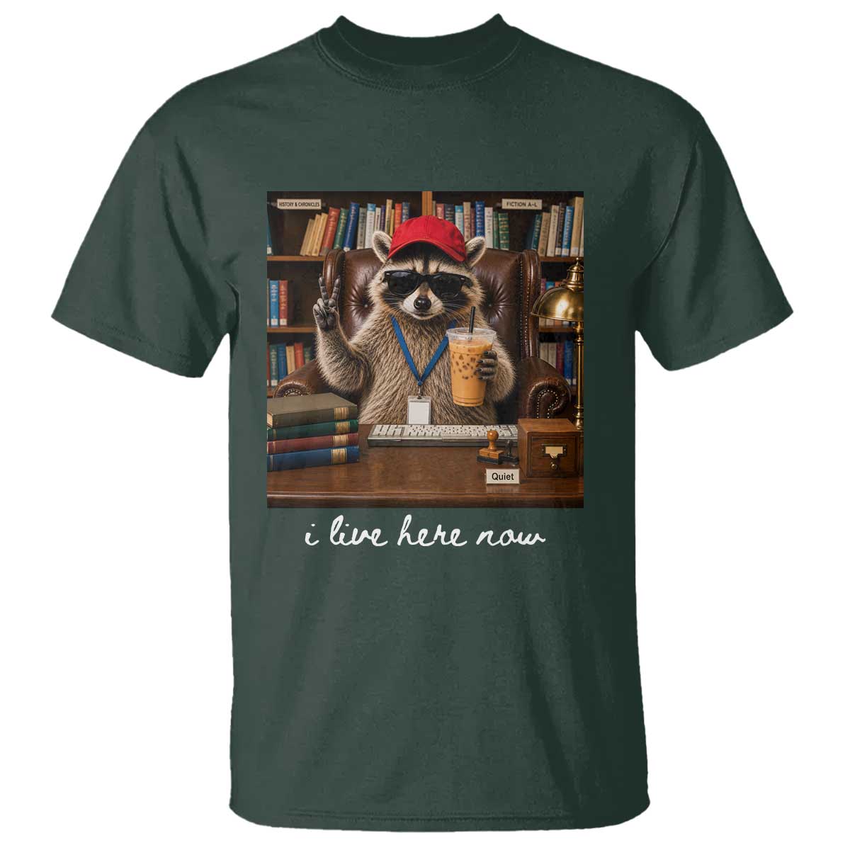 School Librarian T Shirt I Live Here Now Back to School