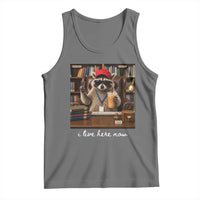 School Librarian Tank Top I Live Here Now Back to School