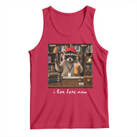 School Librarian Tank Top I Live Here Now Back to School