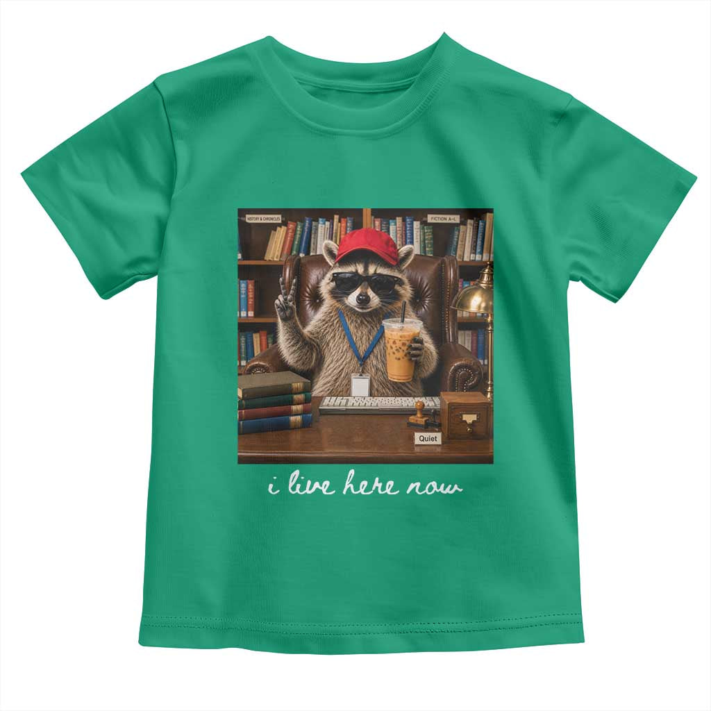 School Librarian Toddler T Shirt I Live Here Now Back to School