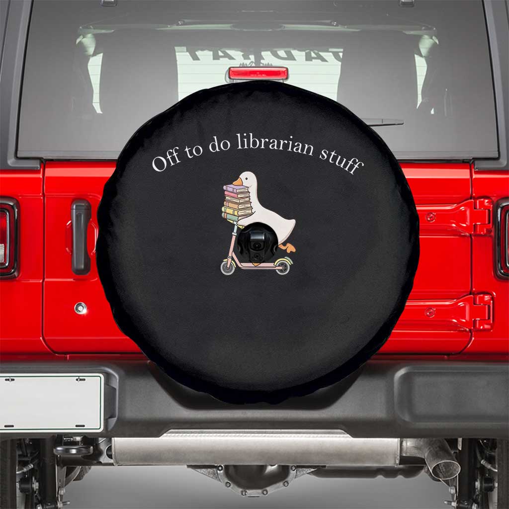 Silly Goose Librarian Spare Tire Cover Off To Do Librarian Stuff Book Lover Gift