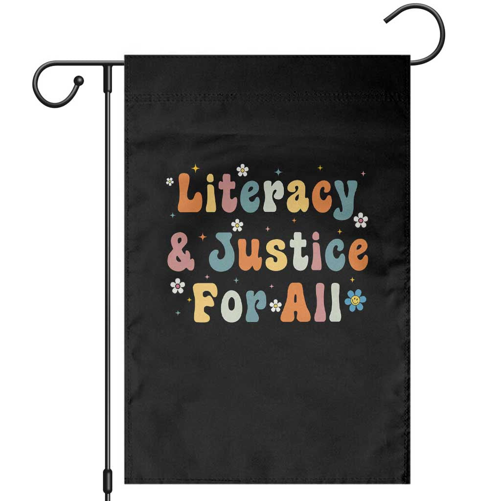 Literacy Justice for All Stop Book Banning Protect Librarian Garden Flag