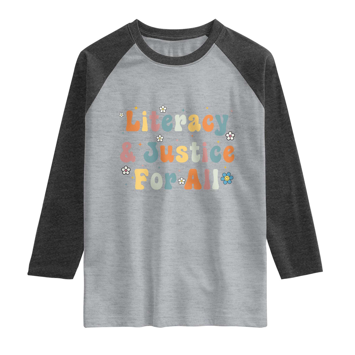 Literacy Justice for All Stop Book Banning Protect Librarian Raglan Shirt