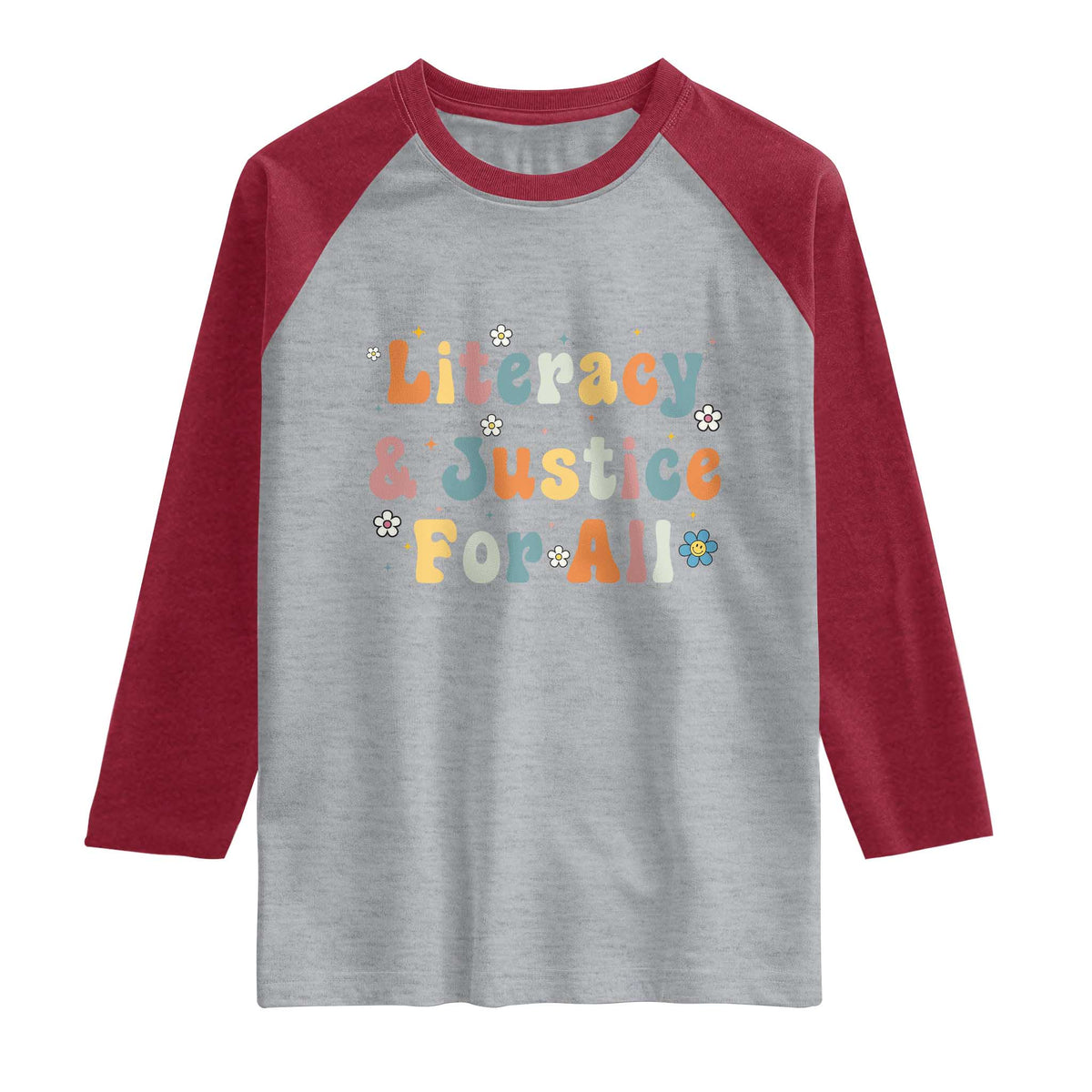 Literacy Justice for All Stop Book Banning Protect Librarian Raglan Shirt