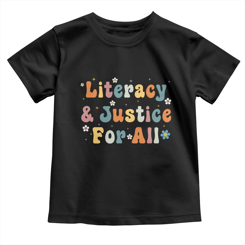 Literacy Justice for All Stop Book Banning Protect Librarian Toddler T Shirt