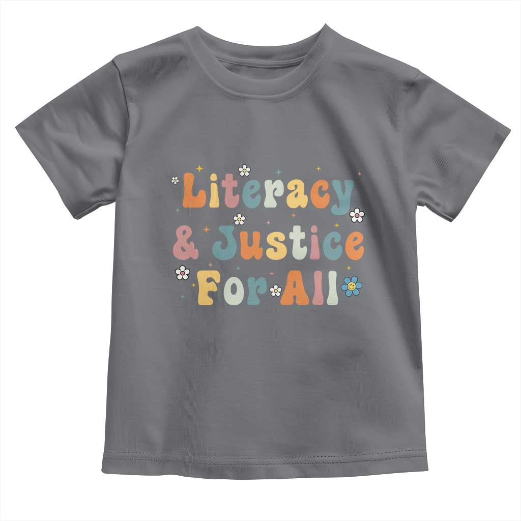 Literacy Justice for All Stop Book Banning Protect Librarian Toddler T Shirt