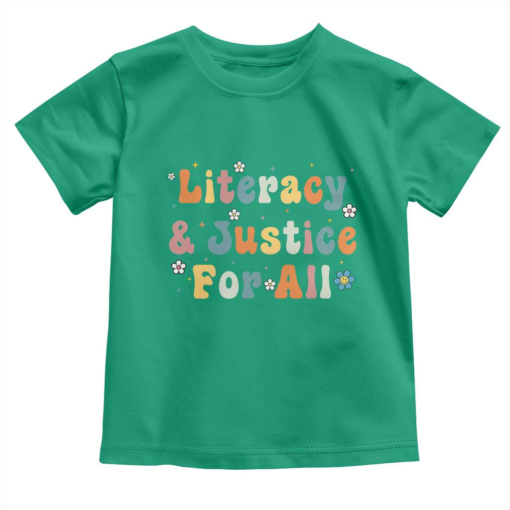 Literacy Justice for All Stop Book Banning Protect Librarian Toddler T Shirt