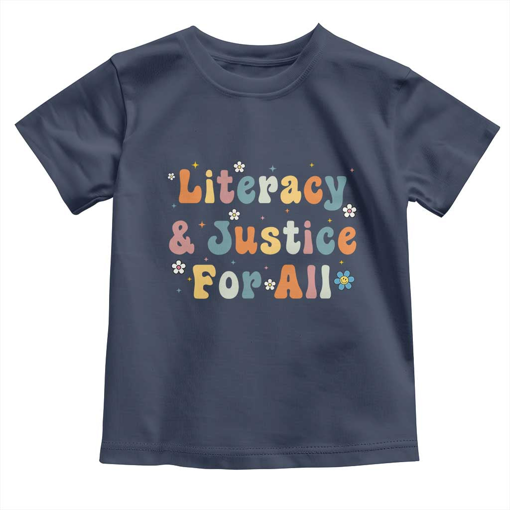 Literacy Justice for All Stop Book Banning Protect Librarian Toddler T Shirt