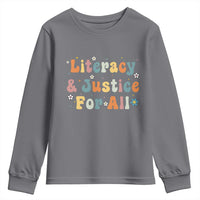 Literacy Justice for All Stop Book Banning Protect Librarian Youth Sweatshirt