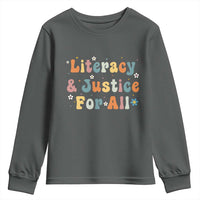 Literacy Justice for All Stop Book Banning Protect Librarian Youth Sweatshirt
