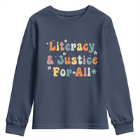 Literacy Justice for All Stop Book Banning Protect Librarian Youth Sweatshirt