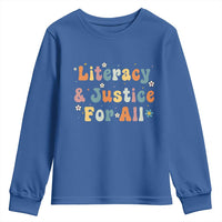 Literacy Justice for All Stop Book Banning Protect Librarian Youth Sweatshirt