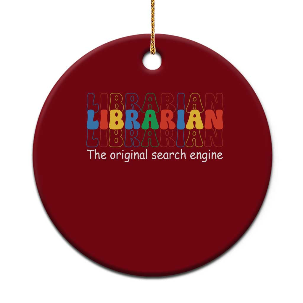 The Original Search Engine Ceramic Ornament School Librarian Library Books