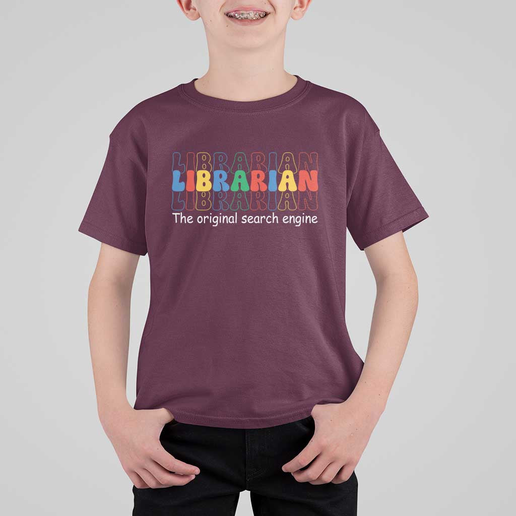 The Original Search Engine T Shirt For Kid School Librarian Library Books