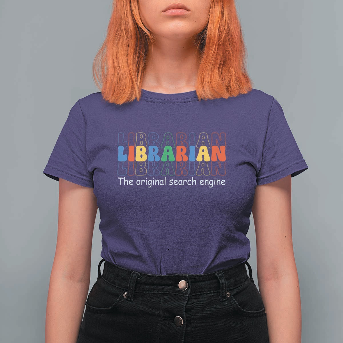 The Original Search Engine T Shirt For Women School Librarian Library Books