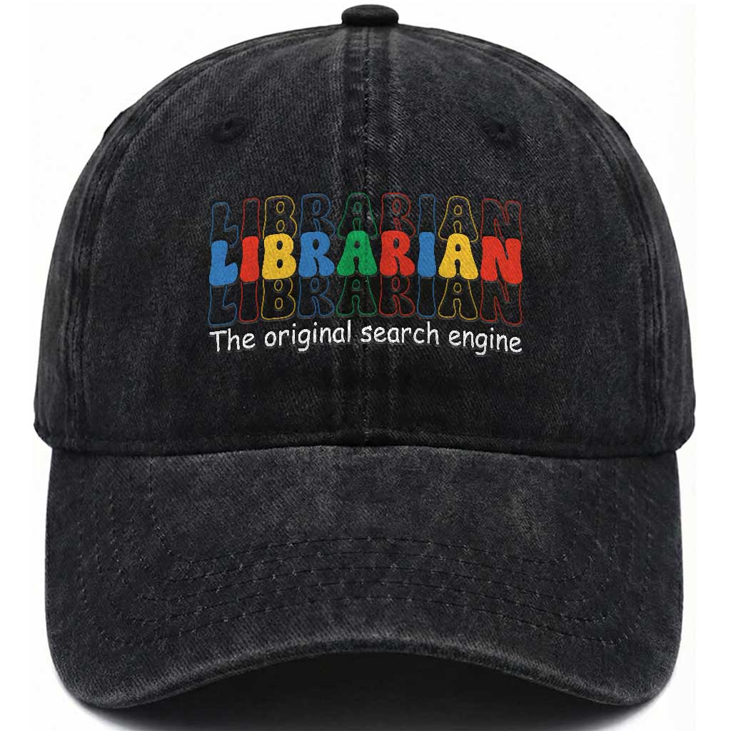 The Original Search Engine Washed Cotton Baseball Cap School Librarian Library Books