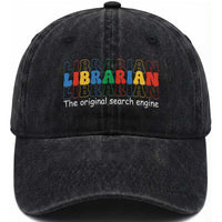 The Original Search Engine Washed Cotton Baseball Cap School Librarian Library Books