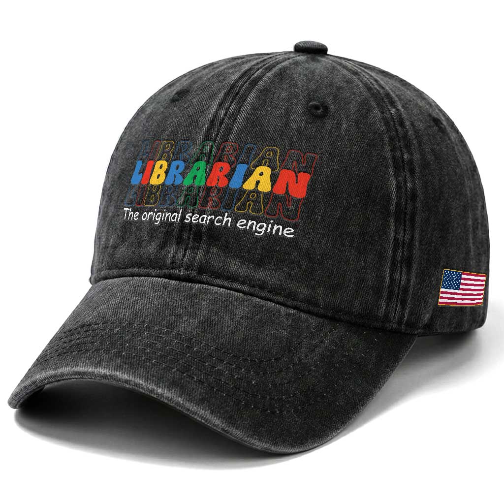 The Original Search Engine Washed Cotton Baseball Cap School Librarian Library Books