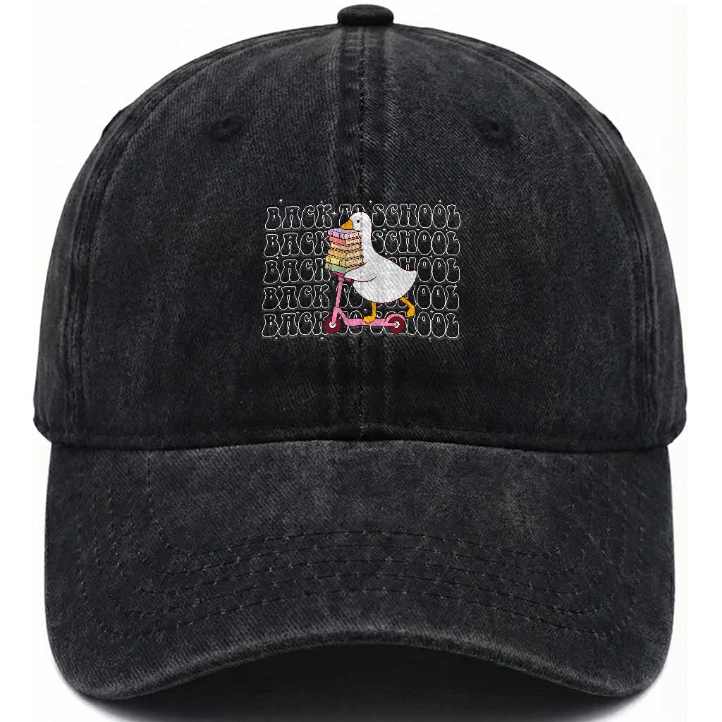 School Bus Driver Welcome Back to School Washed Cotton Baseball Cap