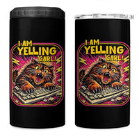 Funny I Am Yelling Carl 4 in 1 Can Cooler Tumbler Screaming Donut Cat Meme