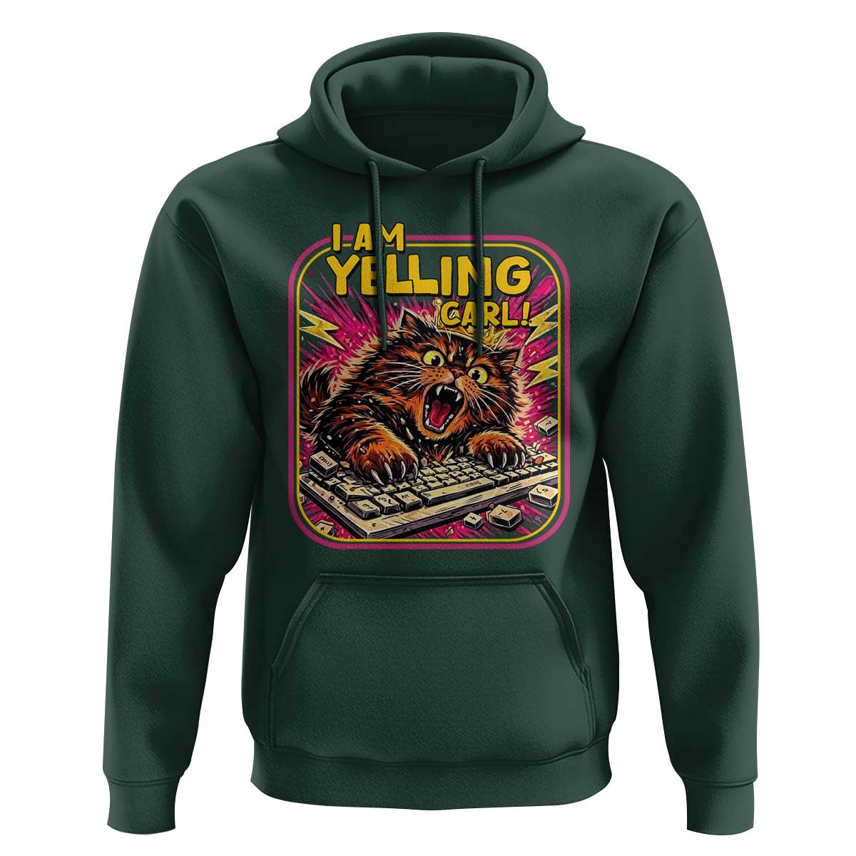 Funny I Am Yelling Carl Hoodie Screaming Donut Cat Meme