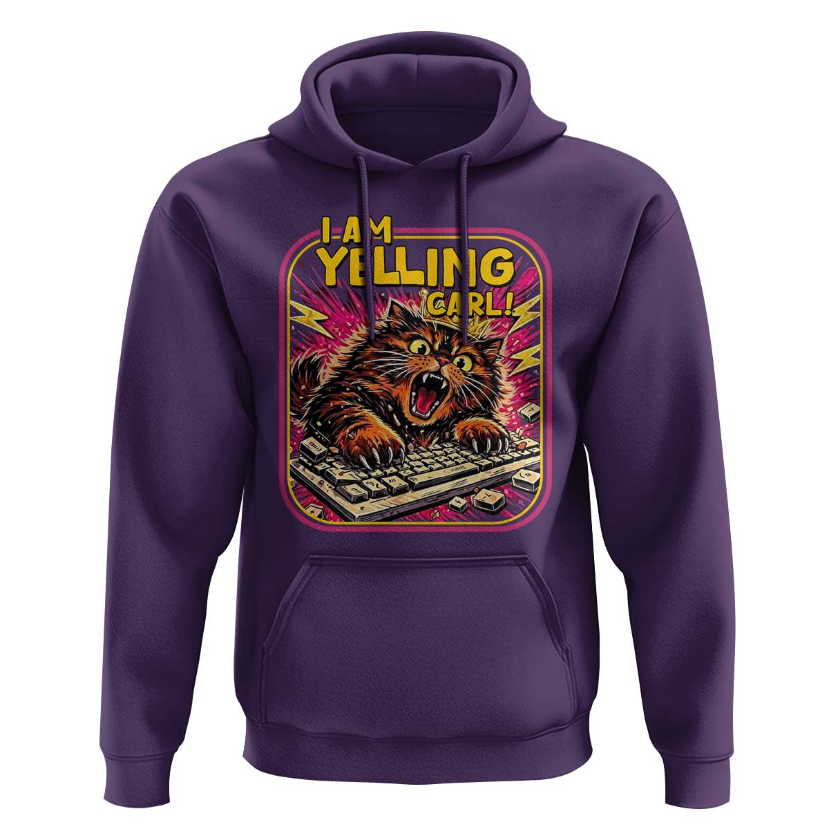 Funny I Am Yelling Carl Hoodie Screaming Donut Cat Meme