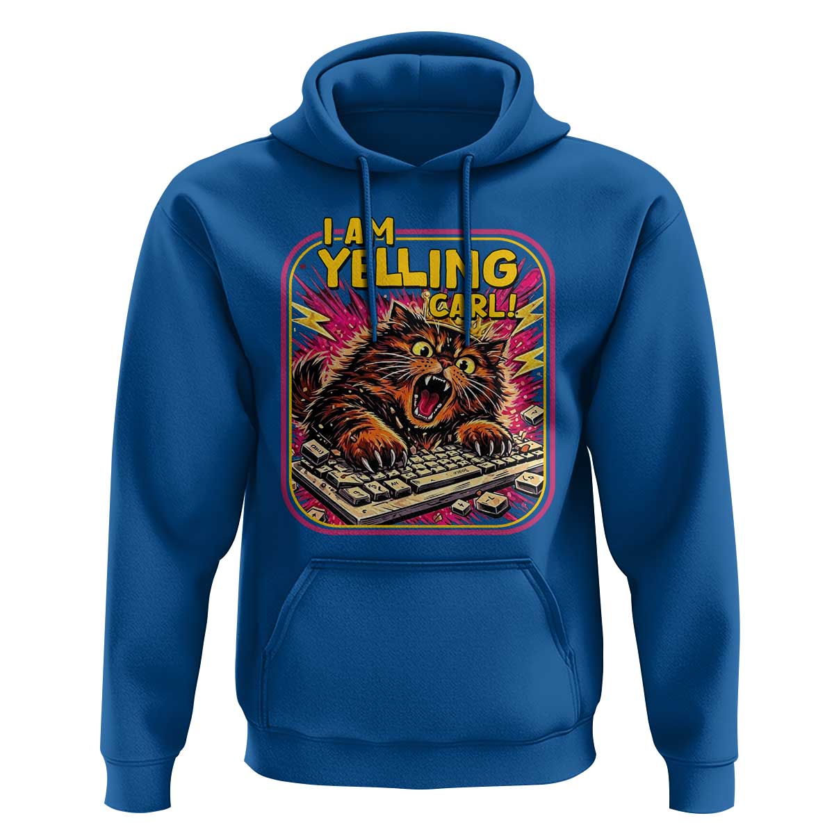 Funny I Am Yelling Carl Hoodie Screaming Donut Cat Meme