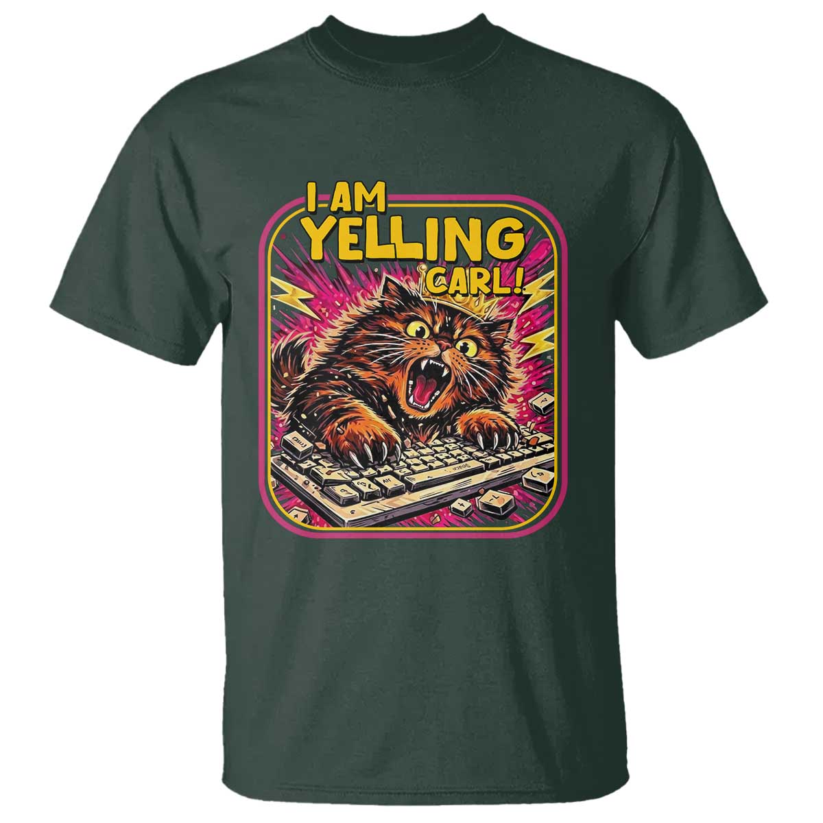 Funny I Am Yelling Carl T Shirt Screaming Donut Cat Meme