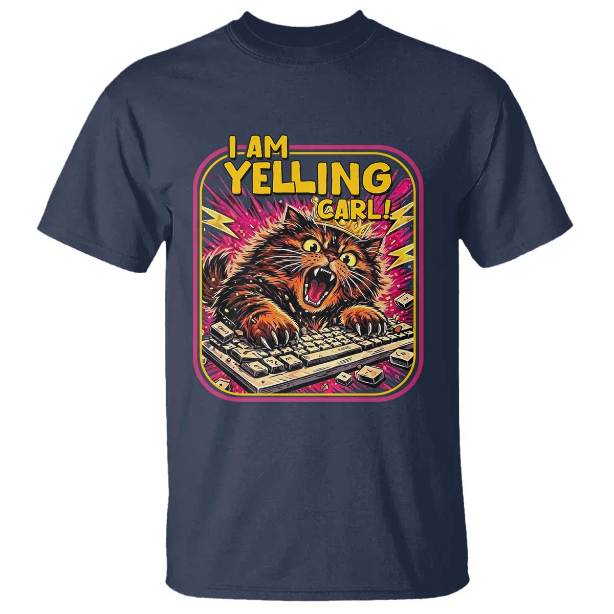 Funny I Am Yelling Carl T Shirt Screaming Donut Cat Meme