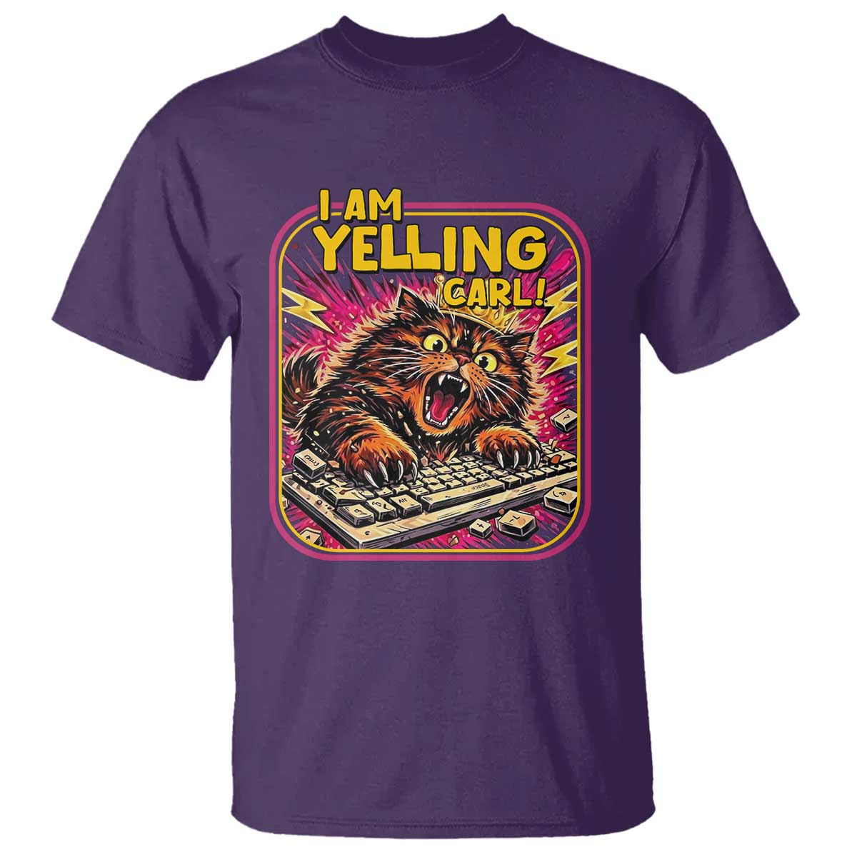 Funny I Am Yelling Carl T Shirt Screaming Donut Cat Meme