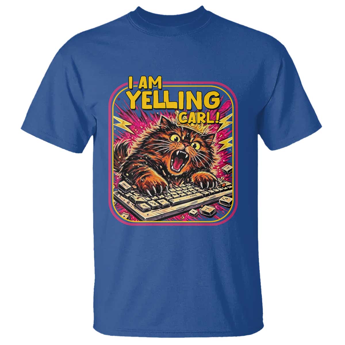 Funny I Am Yelling Carl T Shirt Screaming Donut Cat Meme