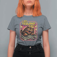 Funny I Am Yelling Carl T Shirt For Women Screaming Donut Cat Meme