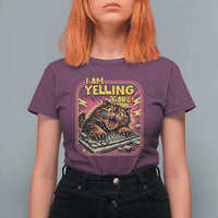 Funny I Am Yelling Carl T Shirt For Women Screaming Donut Cat Meme