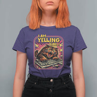 Funny I Am Yelling Carl T Shirt For Women Screaming Donut Cat Meme