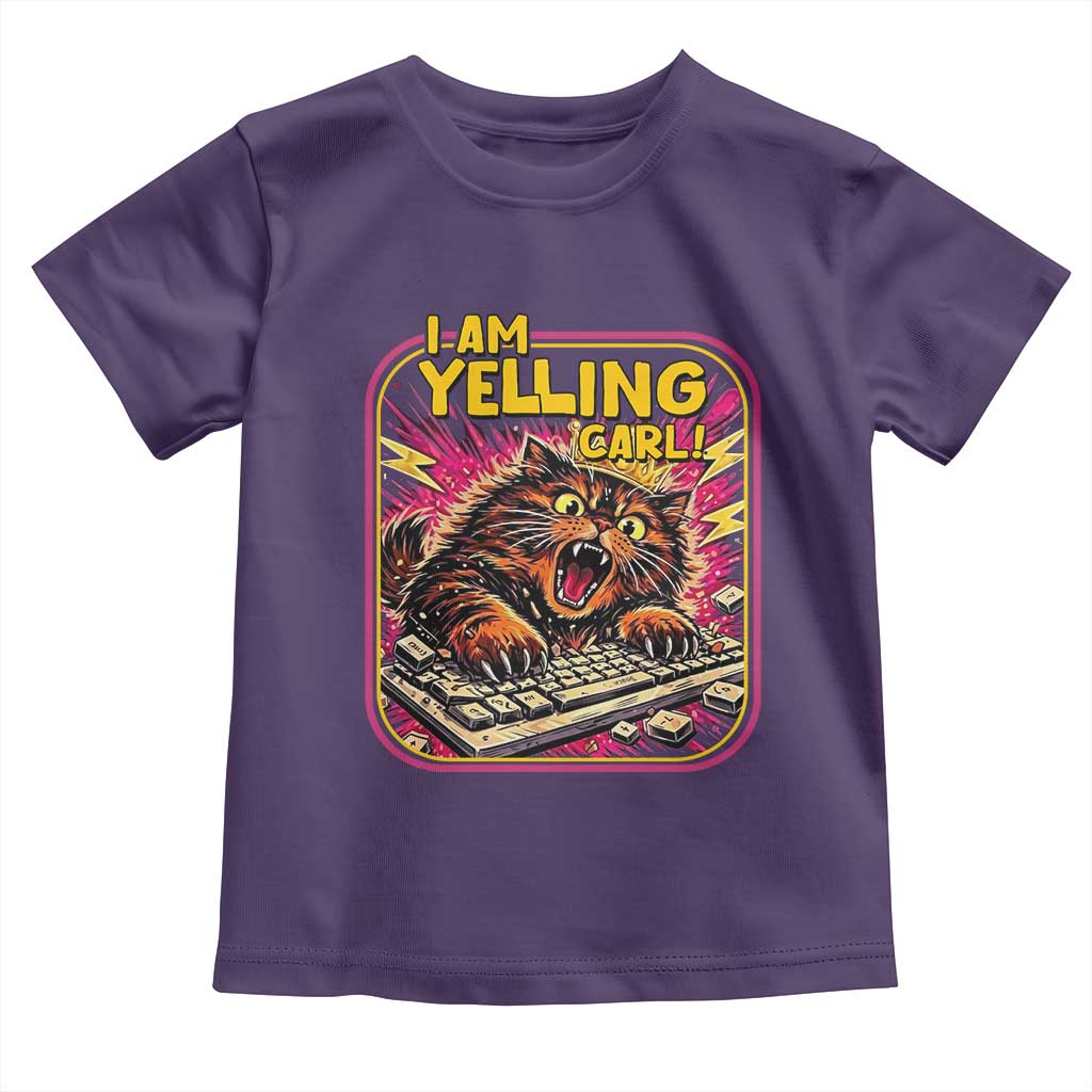 Funny I Am Yelling Carl Toddler T Shirt Screaming Donut Cat Meme