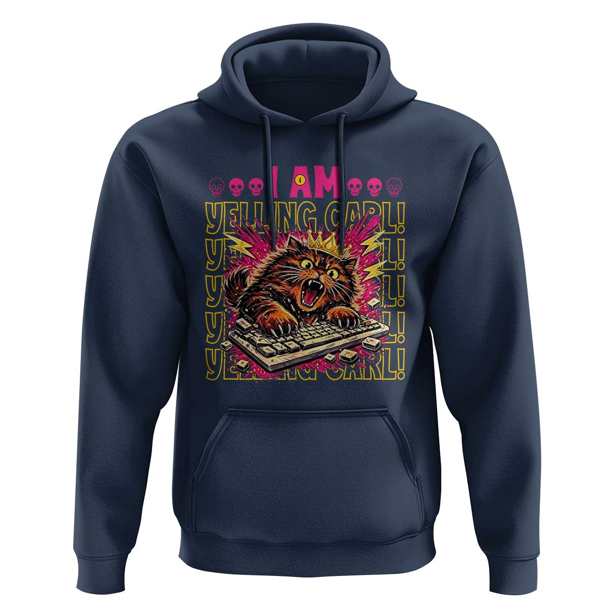 Funny I Am Yelling Carl Donut Cat Meme Hoodie