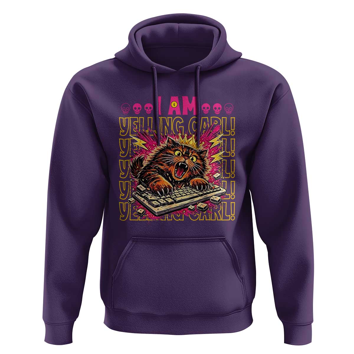 Funny I Am Yelling Carl Donut Cat Meme Hoodie