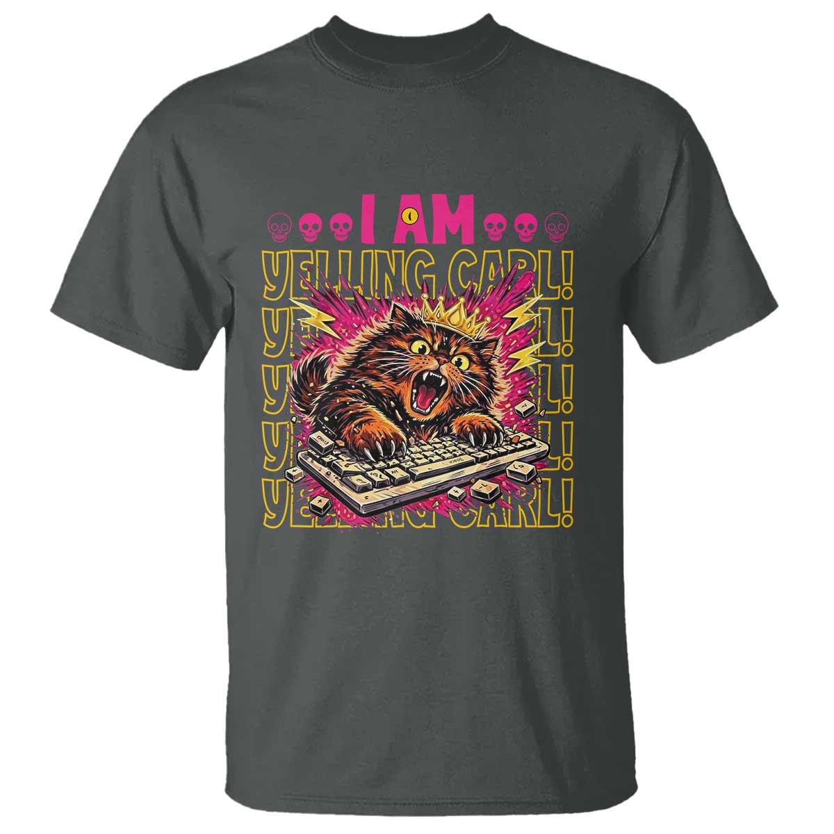 Funny I Am Yelling Carl Donut Cat Meme T Shirt