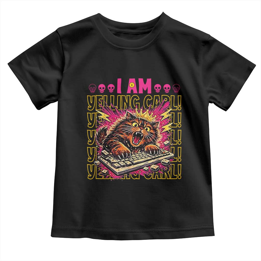 Funny I Am Yelling Carl Donut Cat Meme Toddler T Shirt