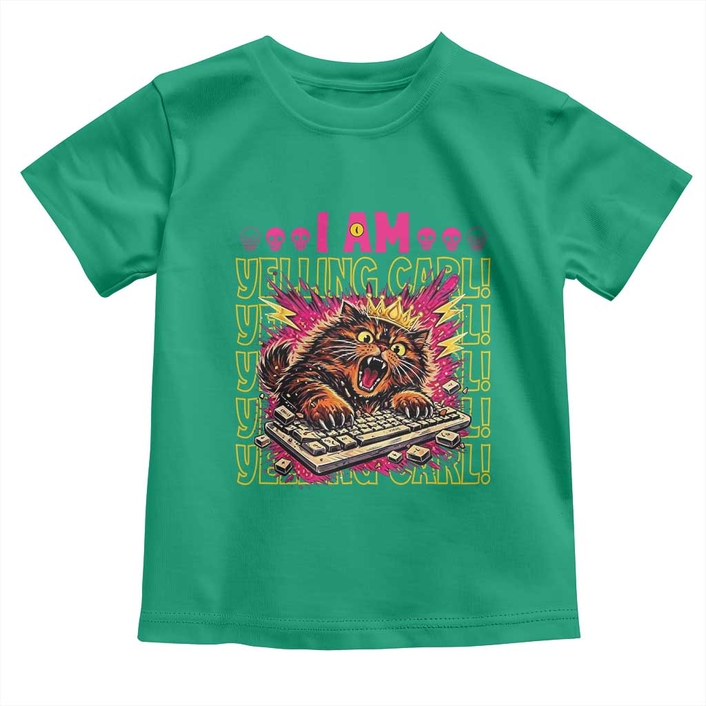 Funny I Am Yelling Carl Donut Cat Meme Toddler T Shirt