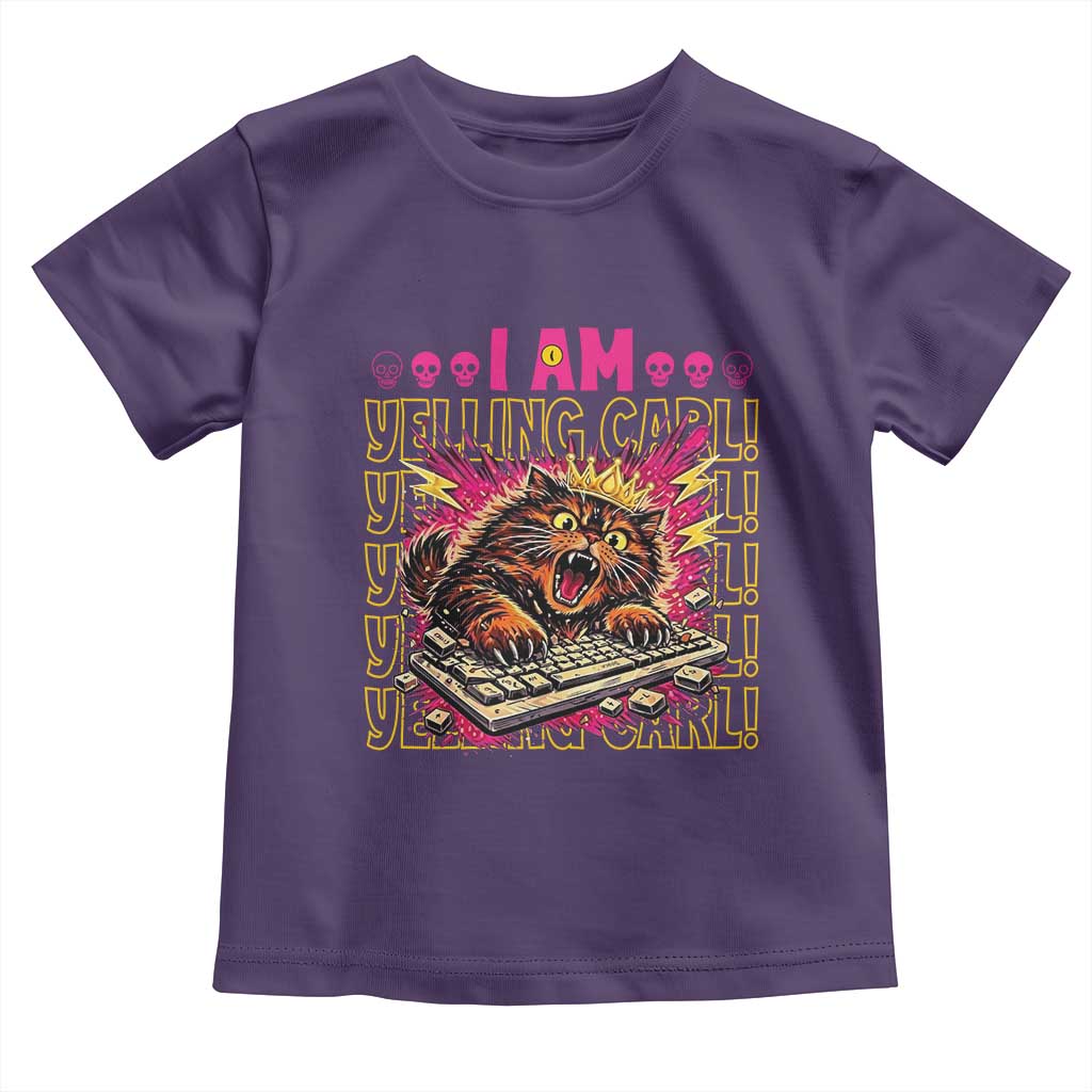 Funny I Am Yelling Carl Donut Cat Meme Toddler T Shirt