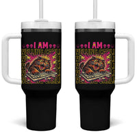 Funny I Am Yelling Carl Donut Cat Meme Tumbler With Handle
