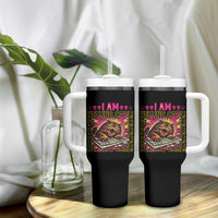 Funny I Am Yelling Carl Donut Cat Meme Tumbler With Handle