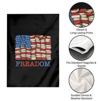 Freedom to Read Books Freadom Garden Flag USA Flag Patriotic Library Book Lover