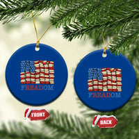 Freedom to Read Books Freadom Ceramic Ornament USA Flag Patriotic Library Book Lover